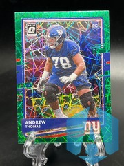 2020 Donruss Optic Prizm Green Velocity #103 ANDREW THOMAS New York Giants RC